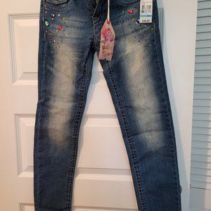 NWT Wallflower Jeweled Skinny Jeans Size 5